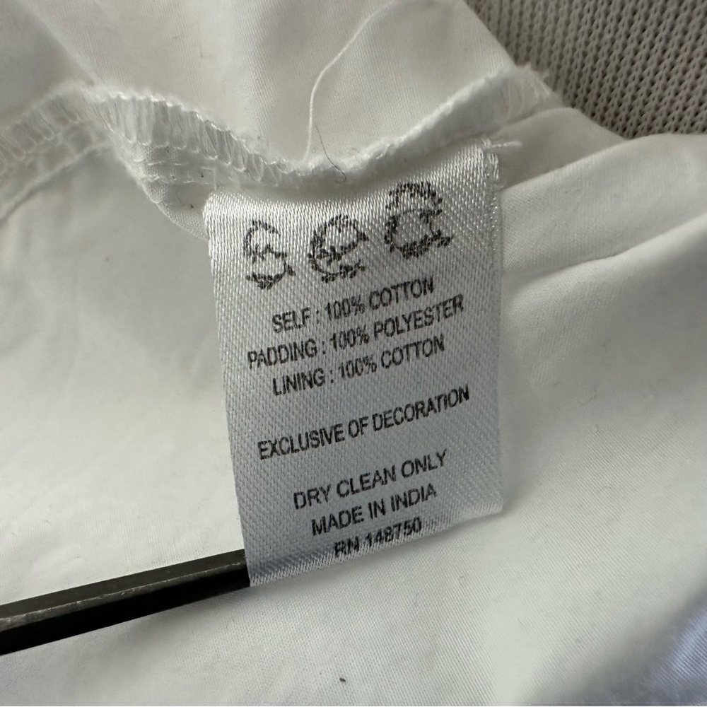 Sea New York Heart Shape Cotton Peplum Top Sz 2 White Short Sleeve Tie Back - Picture 10 of 11